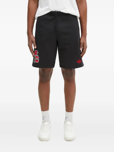adidas x Bayern Munich logo-embroidered shorts Black JF0579