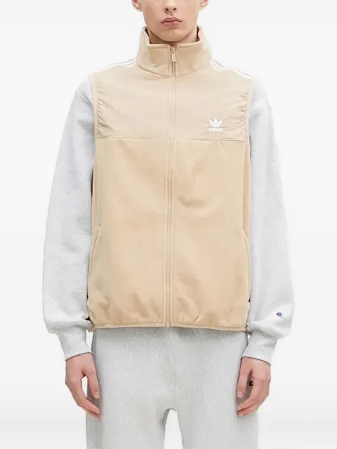 adidas logo-embroidered vest Neutrals IZ2483