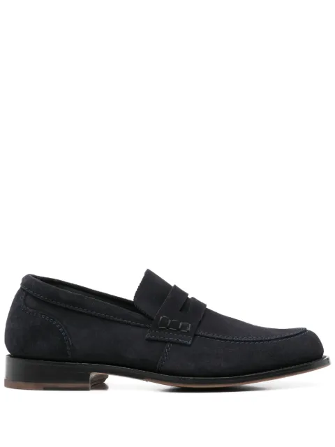 Tricker's suede loafers Blue 83622