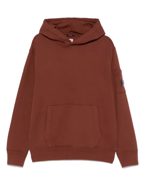 C.P. Company Lens-detail hoodie Brown 18CMSS099A110044R