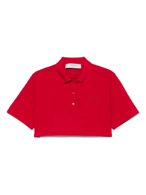 Golden Goose Golden Club-embroidered polo top Red GWP02190P001879
