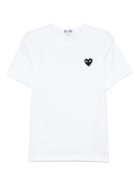 Comme Des Garçons Play rhinestone-emblem T-shirt White AXT801051