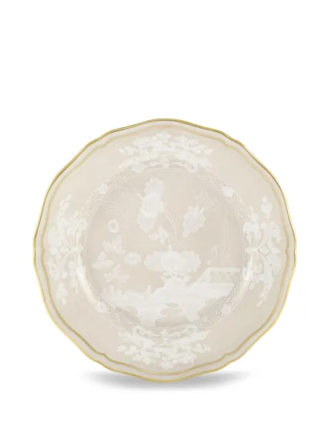 GINORI 1735 Oriente scalloped-edge plate Neutrals 003RG00FPT110010170G00135700