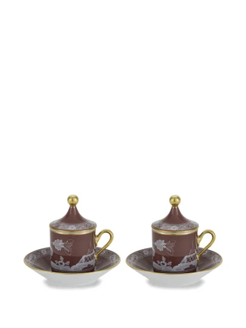 GINORI 1735 Oriente Italiano coffee set (set of two) Brown 004RG00FX9176LXG00135800