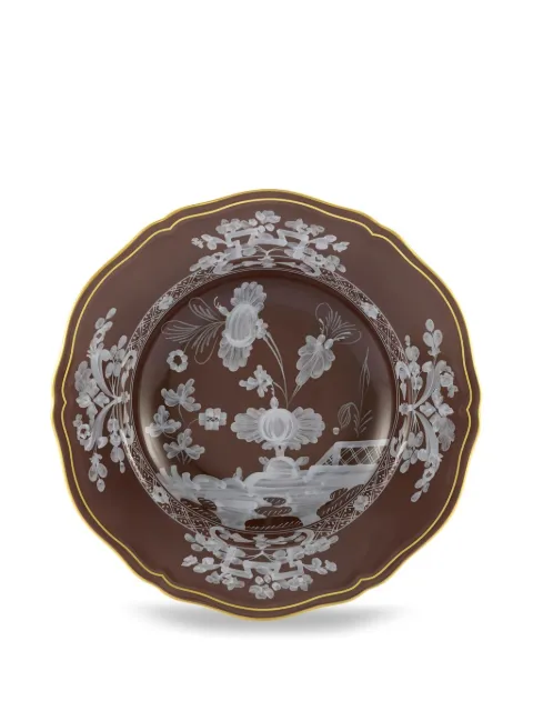 GINORI 1735 Oriente floral-decorated plate Brown 003RG00FPT210010240G00135800