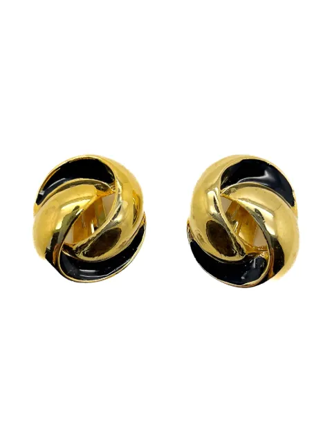 Jennifer Gibson Jewellery 1980s knot earrings Gold JGJBLKNOTERG