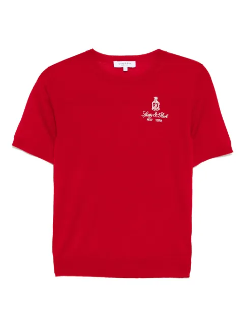 Sporty & Rich Vedome merino T-shirt Red TO078606205RE15