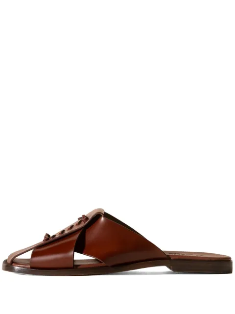 Hereu Corema leather mules Brown COREWFS240021