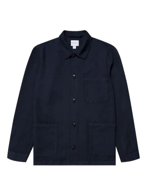Sunspel button-down shirt jacket Blue MJAC7175BUAA1L