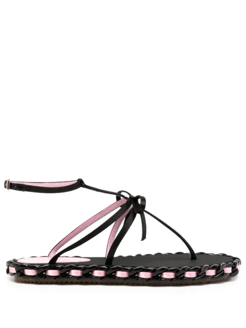 Giambattista Valli chain-detail flat sandals Black KVLIS10401NSC