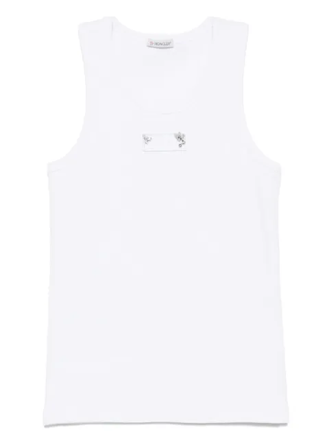 Moncler logo-patch tank top White K10938P0000989A99