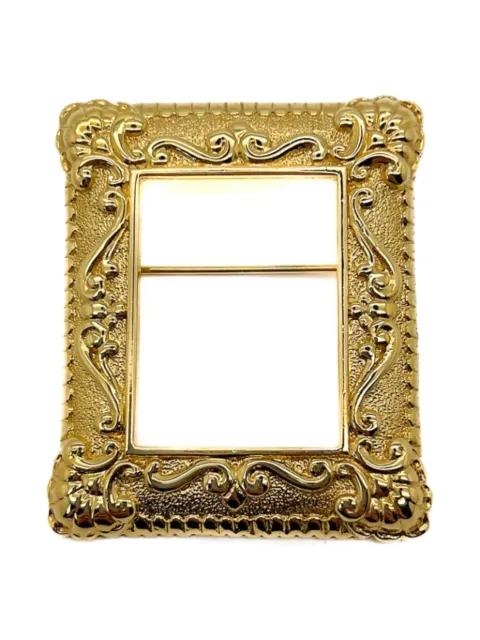 Jennifer Gibson Jewellery 1980s x Givenchy Picture Frame brooch Gold JGJGIVFRAME