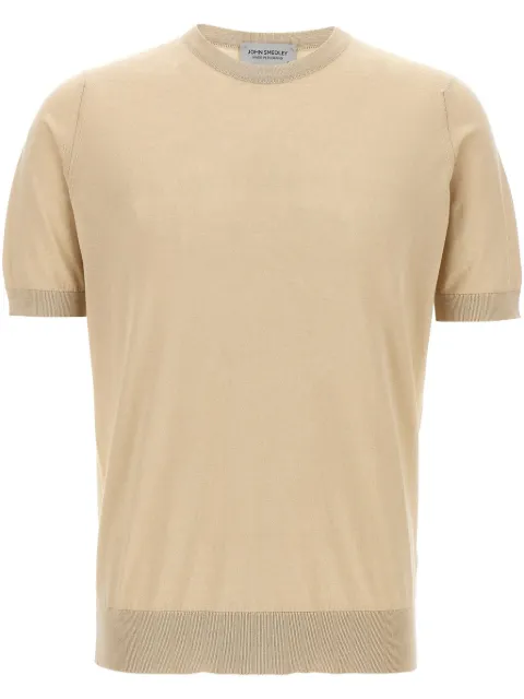John Smedley Kempton T-shirt Neutrals KEMPTONALMOND