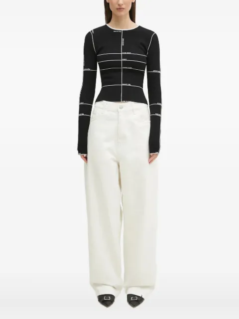 VETEMENTS intarsia-knit top Black WA66KN110X
