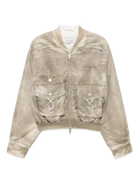 Feng Chen Wang logo-embroidered bomber jacket Neutrals FWS19JK04