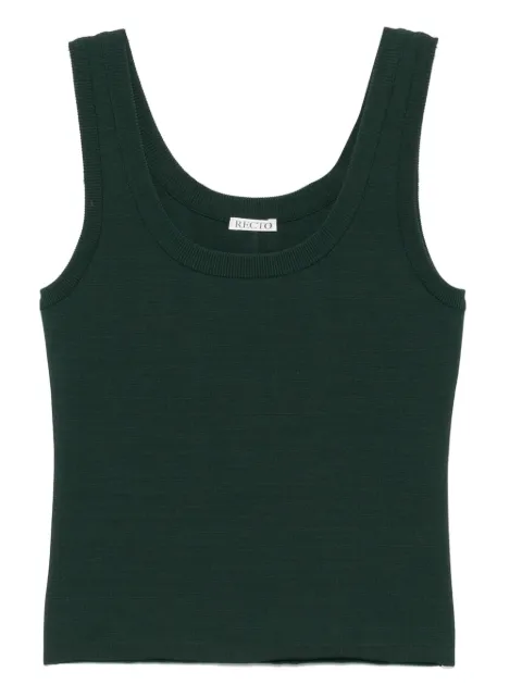 Recto knitted scoop-neck top Green RW25SKTP002VN