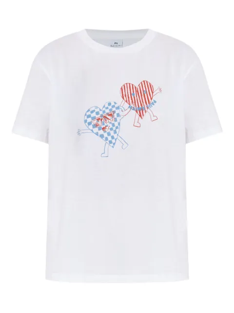 PS Paul Smith heart-print T-shirt White W2R232VPP5094