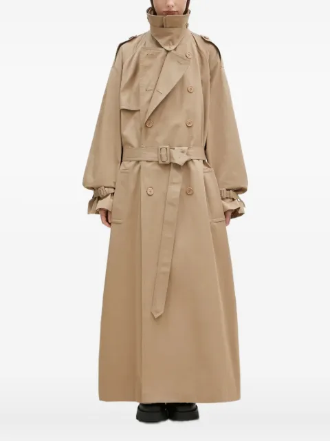 VETEMENTS double-breasted belted trench coat Neutrals UA66CO400S