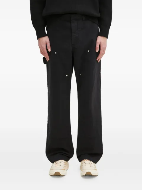 Wood Wood rivet-detail straight trousers Black 30250468