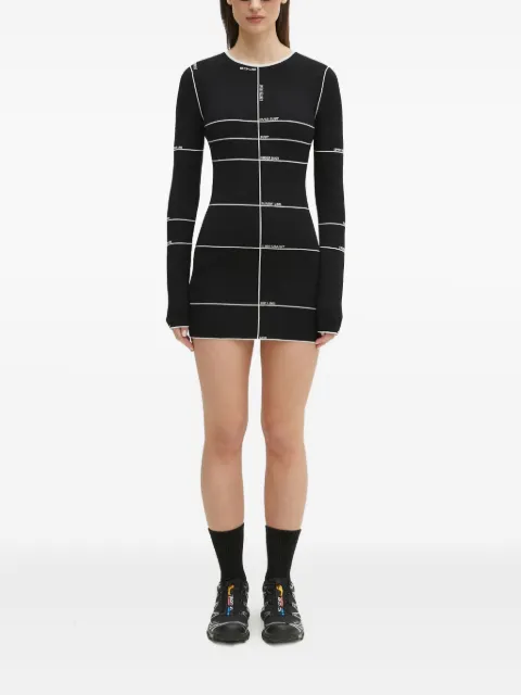 VETEMENTS intarsia-knit mini dress Black WA66KN100X