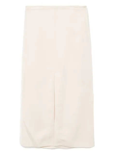 Recto long front-slit skirt Neutrals RW25SWSK002CR