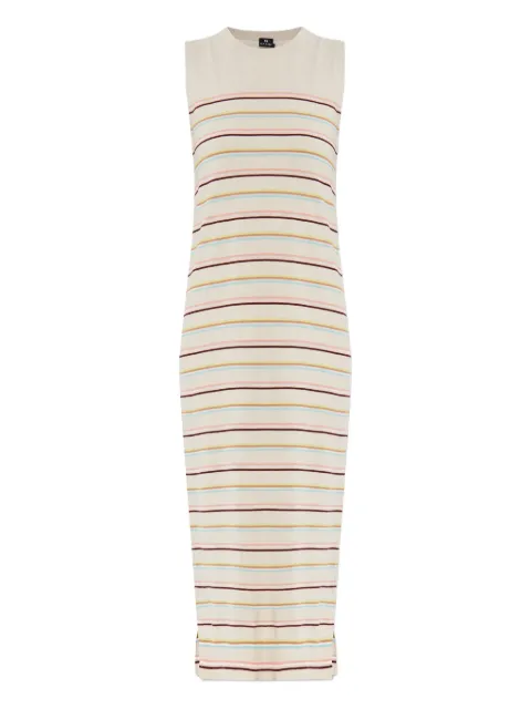 PS Paul Smith striped midi dress Neutrals W2R563NP31304