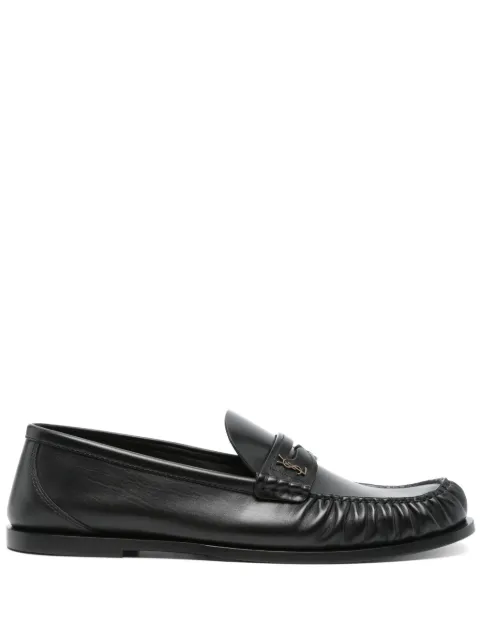 Saint Laurent leather loafers Black 820618AAELH