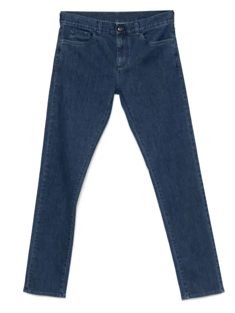Canali logo-patch jeans Blue 93720PD00018
