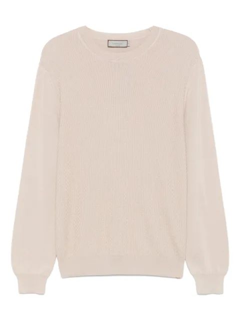 Canali cotton crew-neck sweater Neutrals C1069MK02267