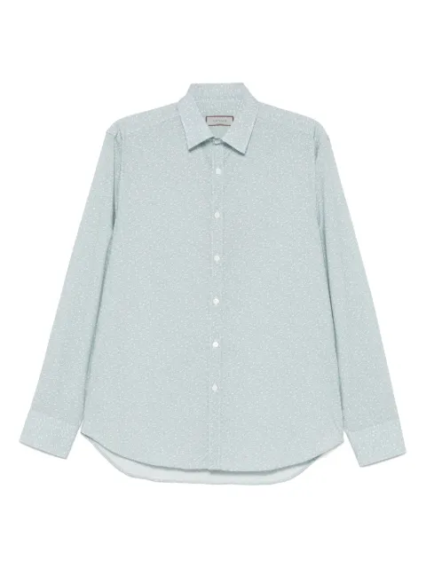 Canali printed shirt Blue CSL7077GL03517