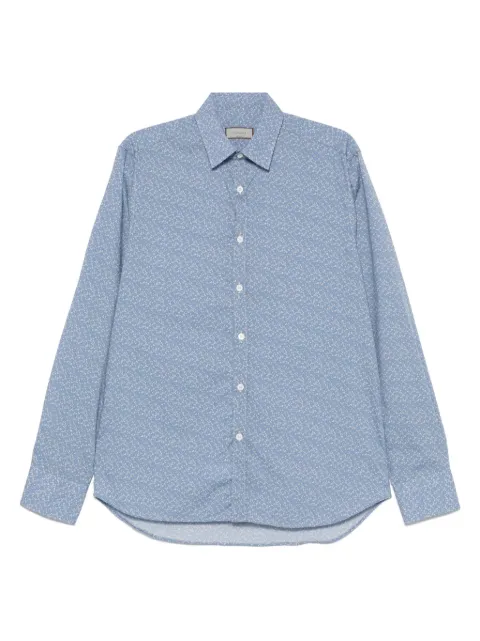 Canali printed shirt Blue CSL7077GL03517