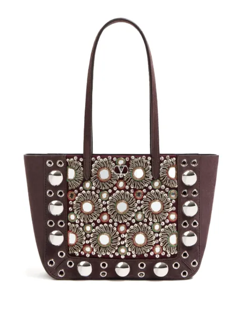 Valentino Garavani Nellcôte mini tote bag Brown WB0R89TAA