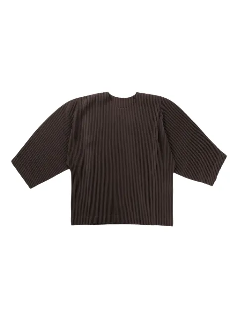 Homme Plissé Issey Miyake pleated jumper Brown HP56JK381