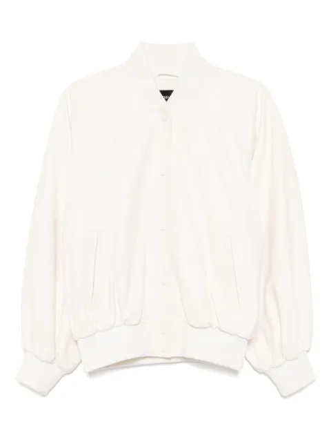 Cynthia Rowley Downtown leather bomber jacket Neutrals 25S1JK01LE
