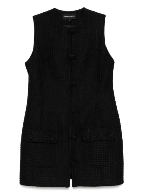 Cynthia Rowley Paige jacquard dress Black 25S1DR20PL