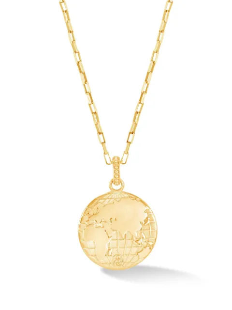 DOWER AND HALL One World talisman necklace Gold TSP52MV22
