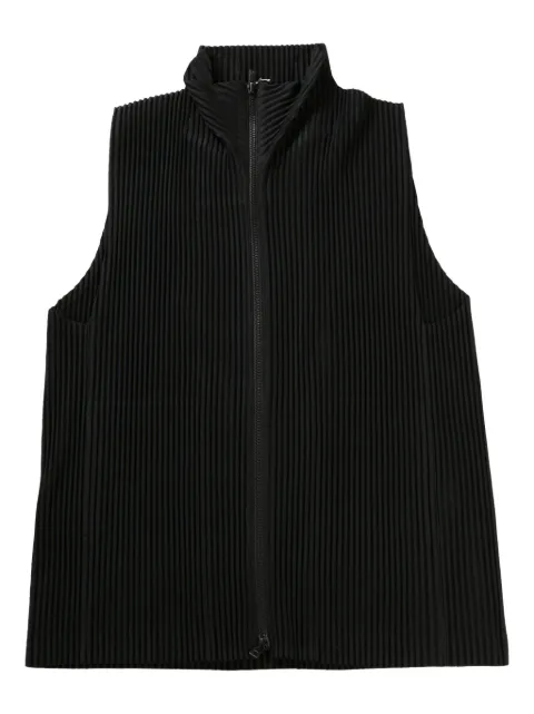 Homme Plissé Issey Miyake pleated vest Black HP56JE112