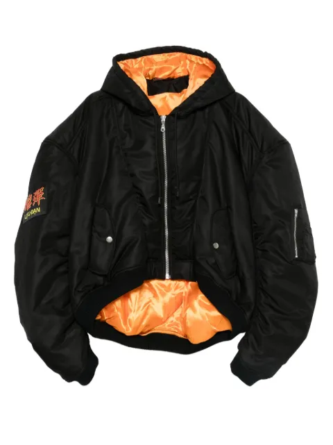 LỰU ĐẠN hooded bomber jacket Black MJ047WPBN