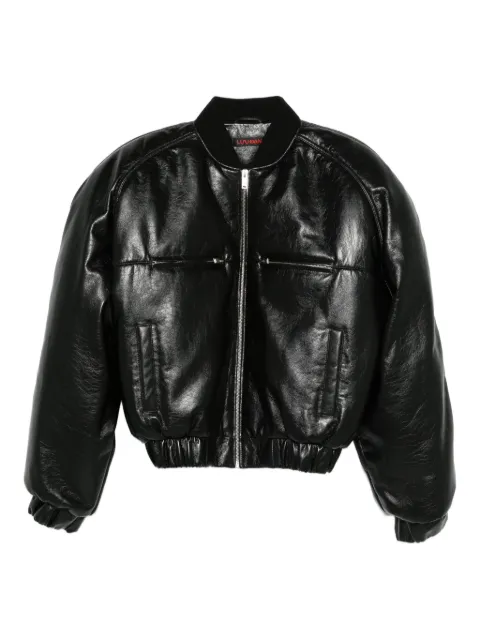 LỰU ĐẠN zip-up bomber jacket Black MJ068LEGFL