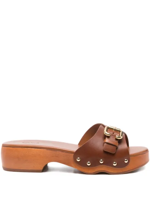 Chloé 40mm Jeanette slip-on sandals Brown CHC25A12JLT