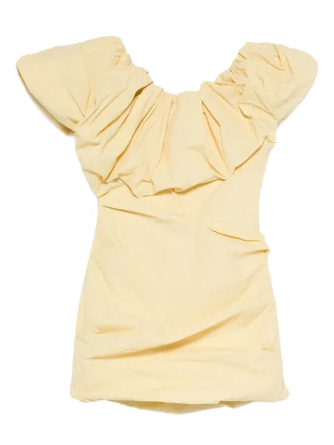 Paris Georgia Rio puff-sleeve mini dress Yellow RIOD001