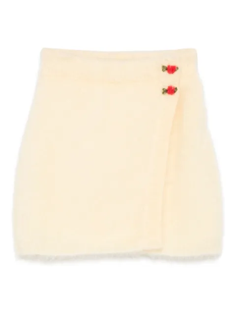 Alessandra Rich embellished wrap mini skirt Yellow FABX4188K4603
