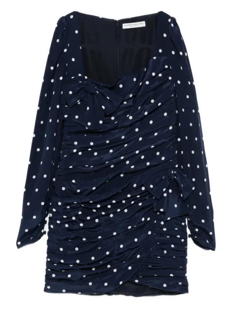 Alessandra Rich polka-dot bow mini dress Blue FABX4125F4655