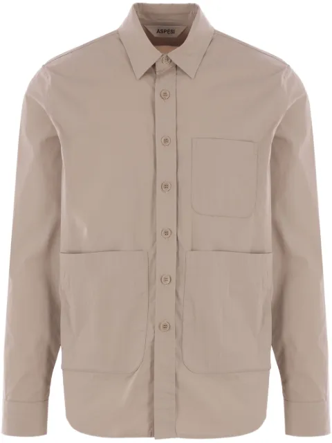 ASPESI button-up utility shirt Neutrals CE84P076