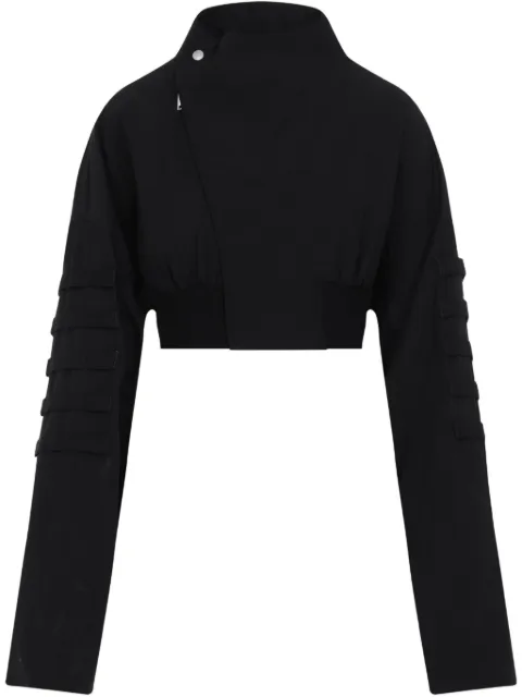Rick Owens zipped cropped jacket Black RO01E7786NREH5