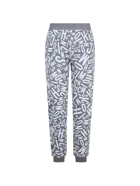 Moschino logo-print track pants Grey A43169006