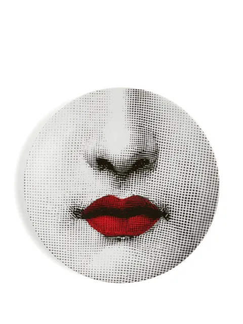 Fornasetti Tema e Variazioni n.397 Red Lips plate (26cm) White PTV397YFOR23