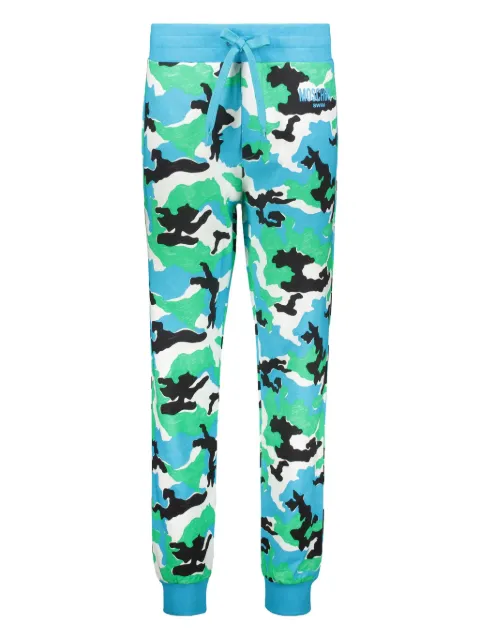 Moschino all-over print track pants Blue A67052804