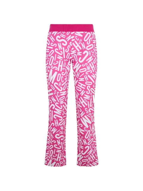 Moschino logo-print track pants Pink A43179006