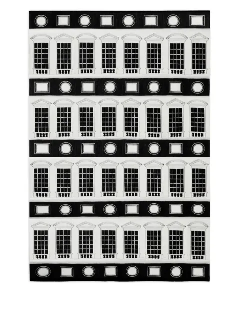 Fornasetti Architettura plaid throw (200cm x 140cm) Black PLDX008FOR24